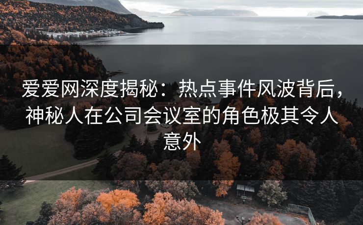 爱爱网深度揭秘：热点事件风波背后，神秘人在公司会议室的角色极其令人意外